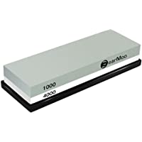 Los mejores  - BearMoo - Piedra de afilar 2 en 1 para cuchillos (granulado 1000-4000- con soporte de silicona antideslizante)